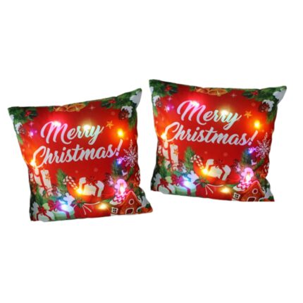 Χριστουγεννιάτικη μαξιλαροθήκη με φωτισμό