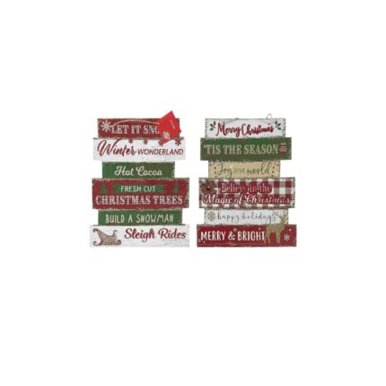 Χριστουγεννιάτικη ξύλινη πινακίδα